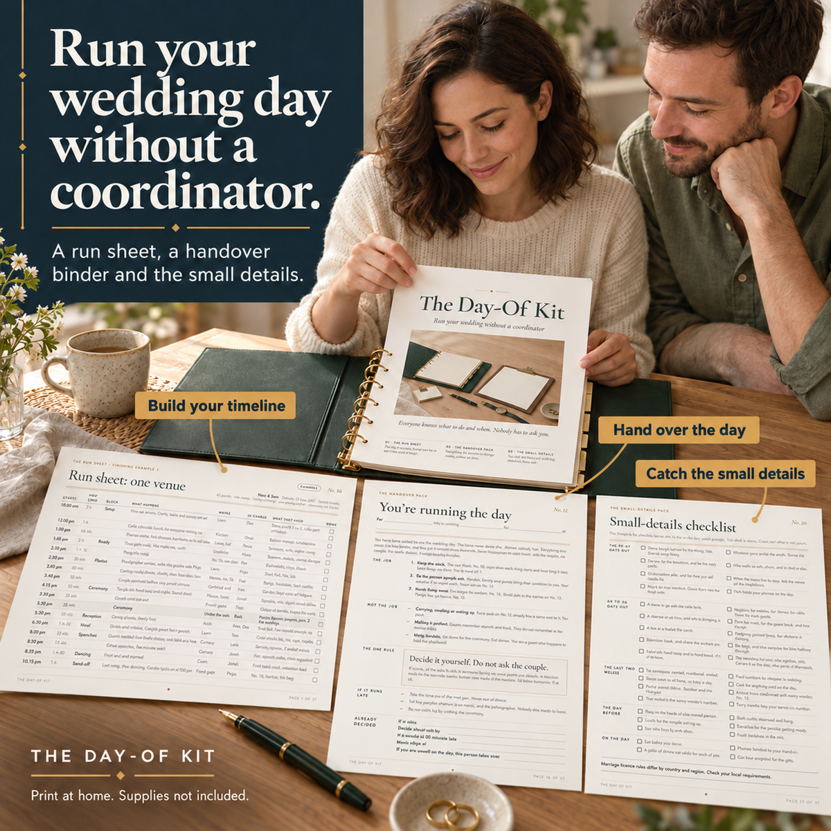 The Day-Of Kit: run your wedding day without a coordinator