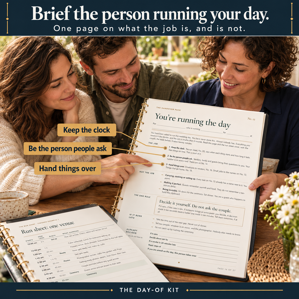 Stand-in briefing: brief the person running your day