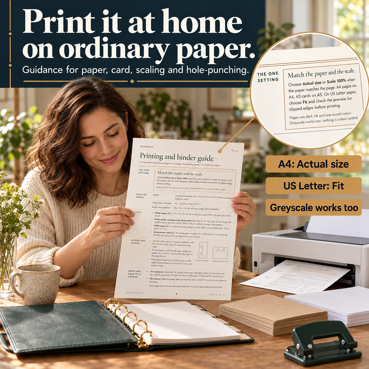 Printing guide: print at home on ordinary paper